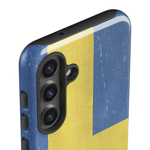 Sweden Flag Distressed Galaxy S24 Impact Case